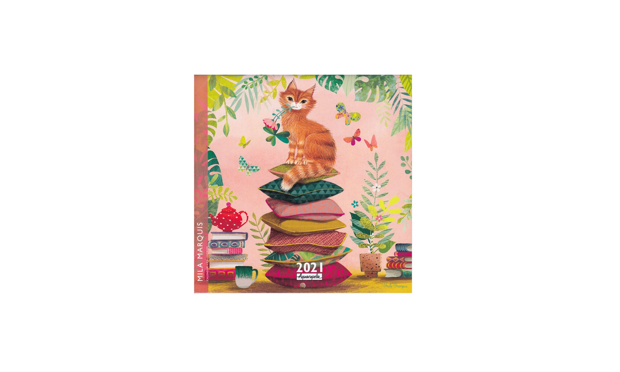 Calendrier 2023 Aquarupella Wall Calendar Small By Mila Marquis 2021 // 165 Cm 165 Cm | Etsy