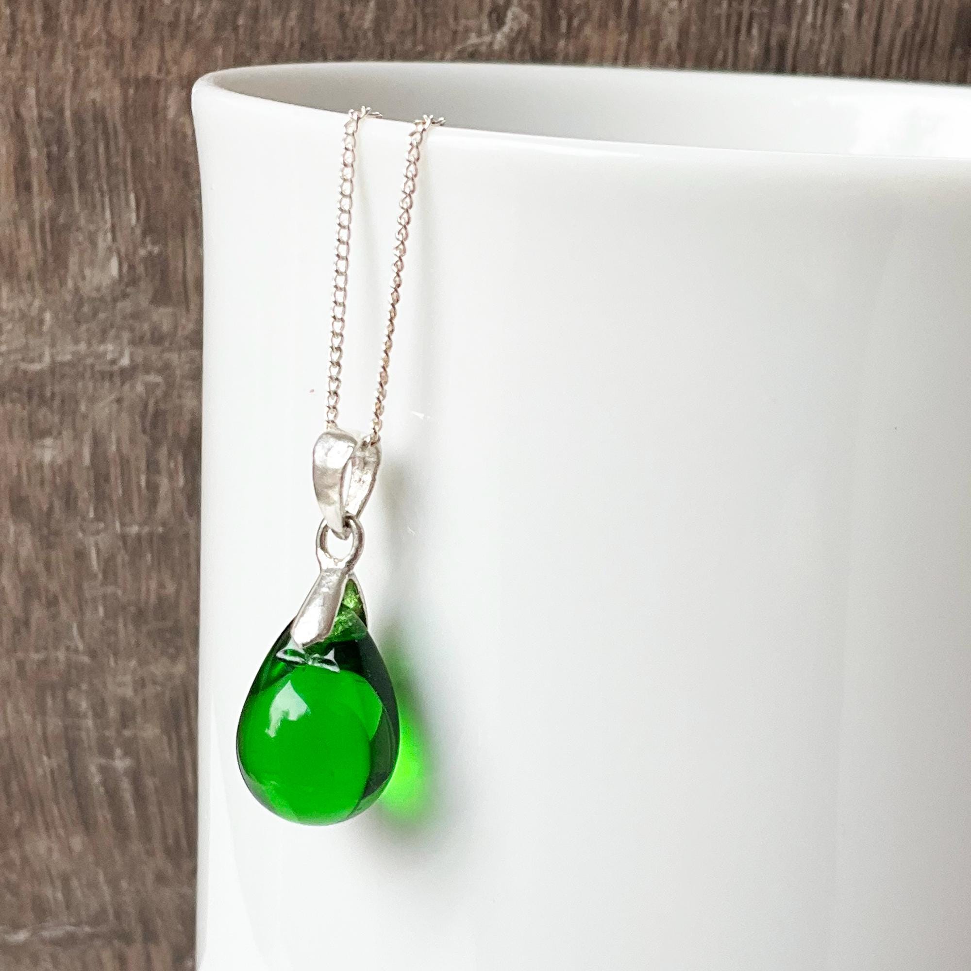 Ancient Roman Glass Pendant Necklace Pear Teardrop Beaded Sterling Silver, Pendant Only Ancient Roman Glass Pendant Necklace Pear Teardrop Beaded Sterling Silver, Pendant Only