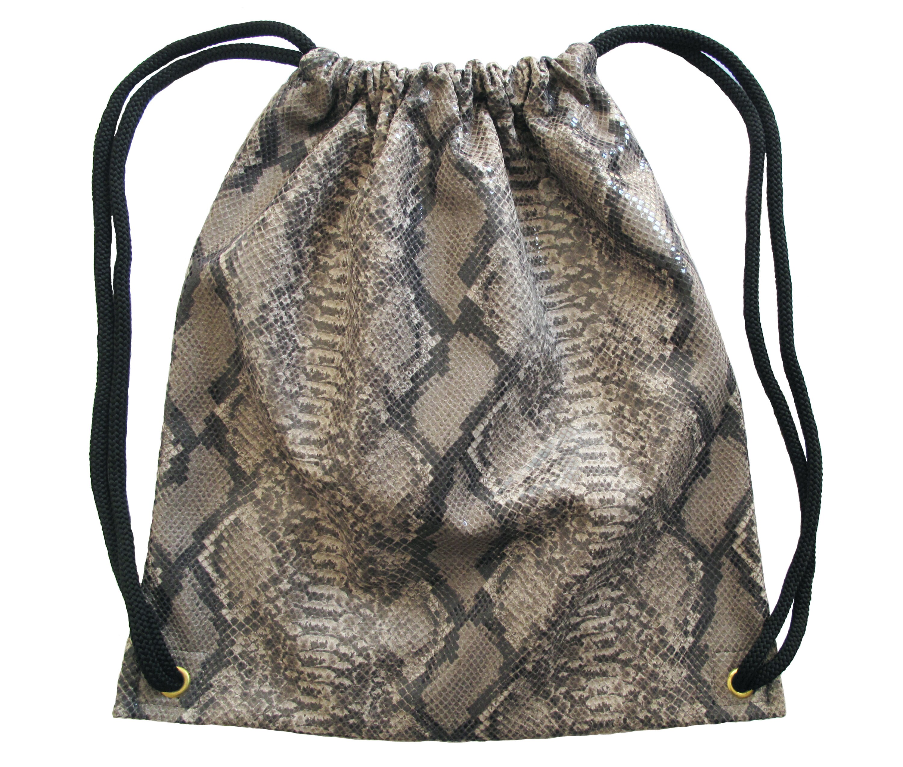 leather string backpack