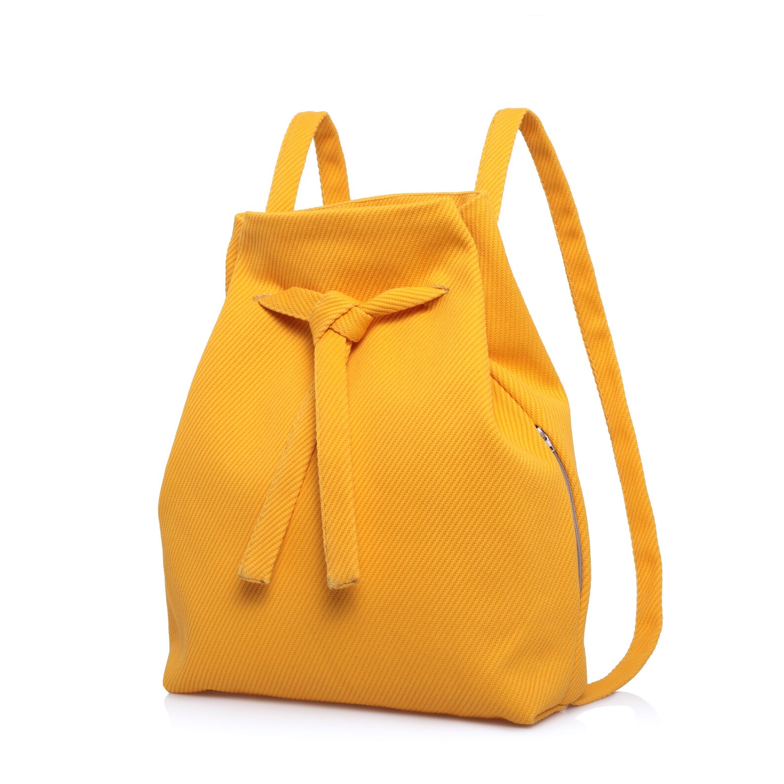 Yellow Vegan Laptop Backpack Purse for Women Etsy