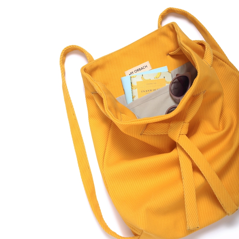 Yellow Vegan Laptop Backpack Purse for Women Etsy