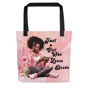 Tote Bag - Just A Girl Who Loves Books - Pink