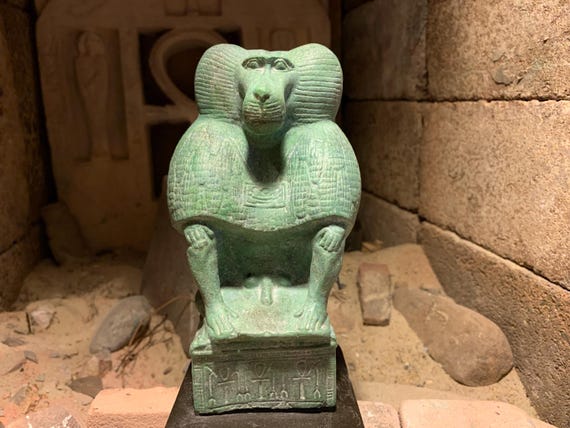 Egyptian statue / sculpture of the god of wisdom and writing - Thoth - Baboon