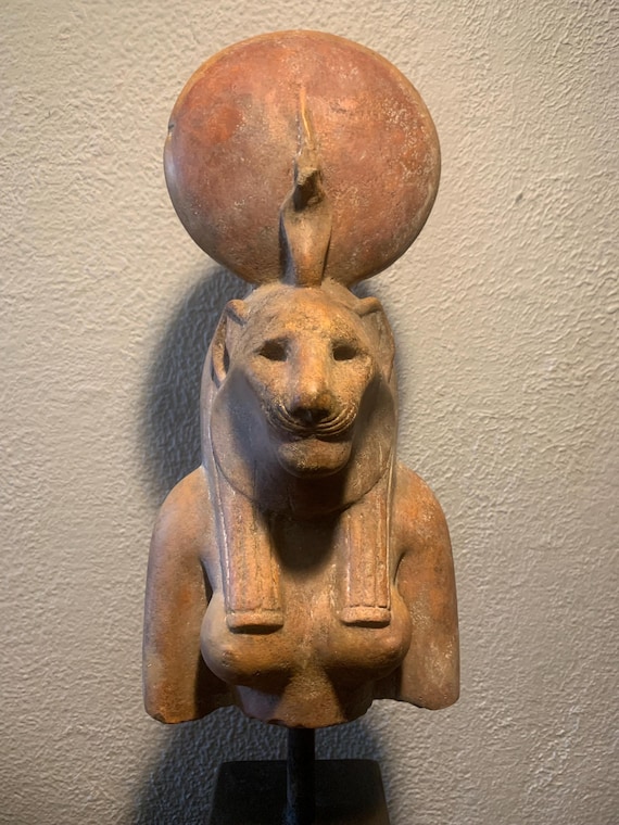 Egyptian Sekhmet statue / sculpture fragment replica - Goddess of power and might - Daughter of Ra - wife of Ptah