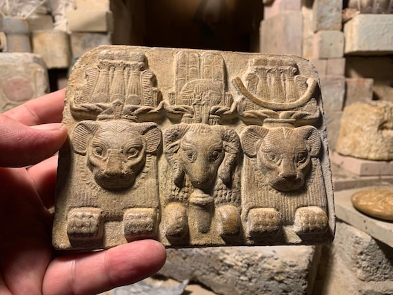 Egyptian / Nubian / Sudan art sculpture. Kingdom of Kush. Amun, Apedemak,Amesami