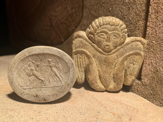 Harpy - Angel / Goddess of death amulet ( Crete / Knossos ) + Artemis & Harpy