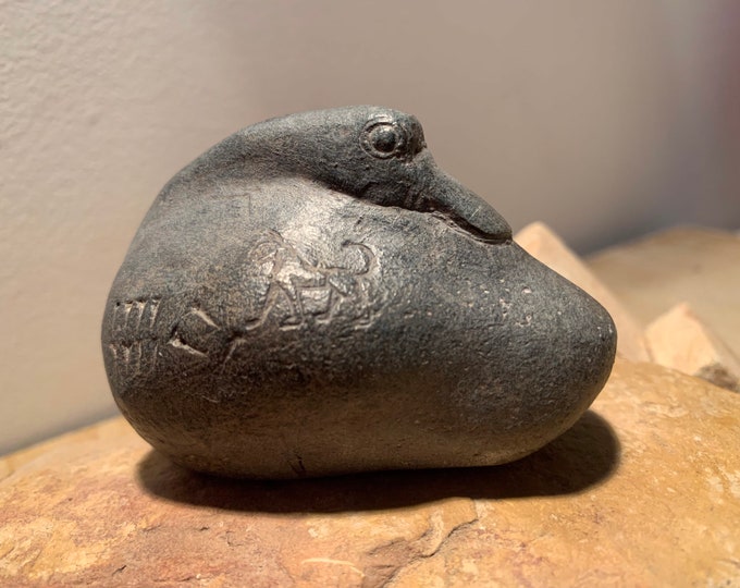Sumerian Duck Weight Featuring a Lioness. Mesopotamian Art. Cuneiform