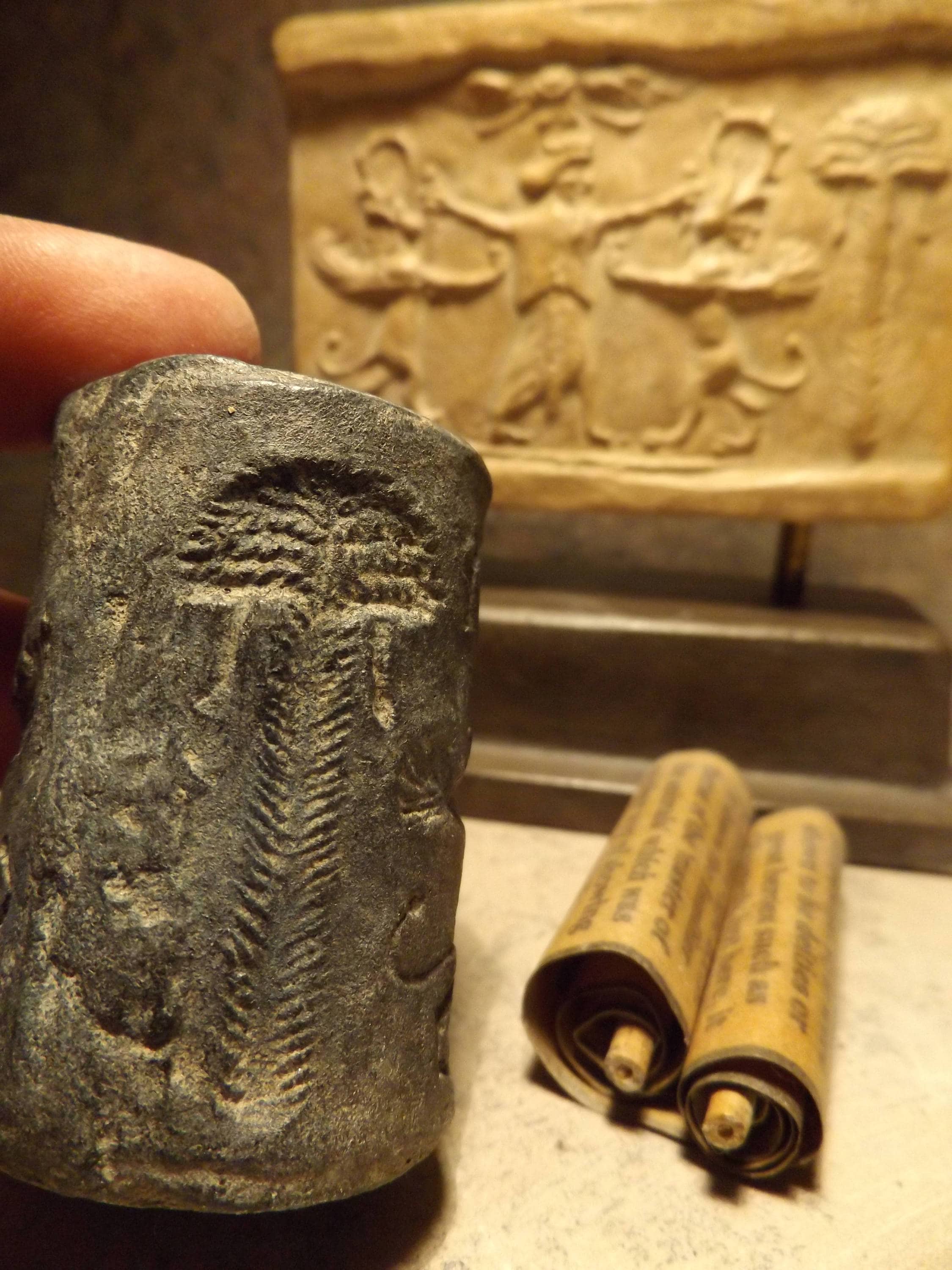 Mesopotamia / Persian cylinder seal & impression replica Achaemenid period