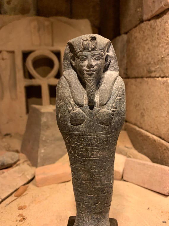 Egyptian statue / Kushite King ushabti figure of Senkamanisken. Sculpture / statuette