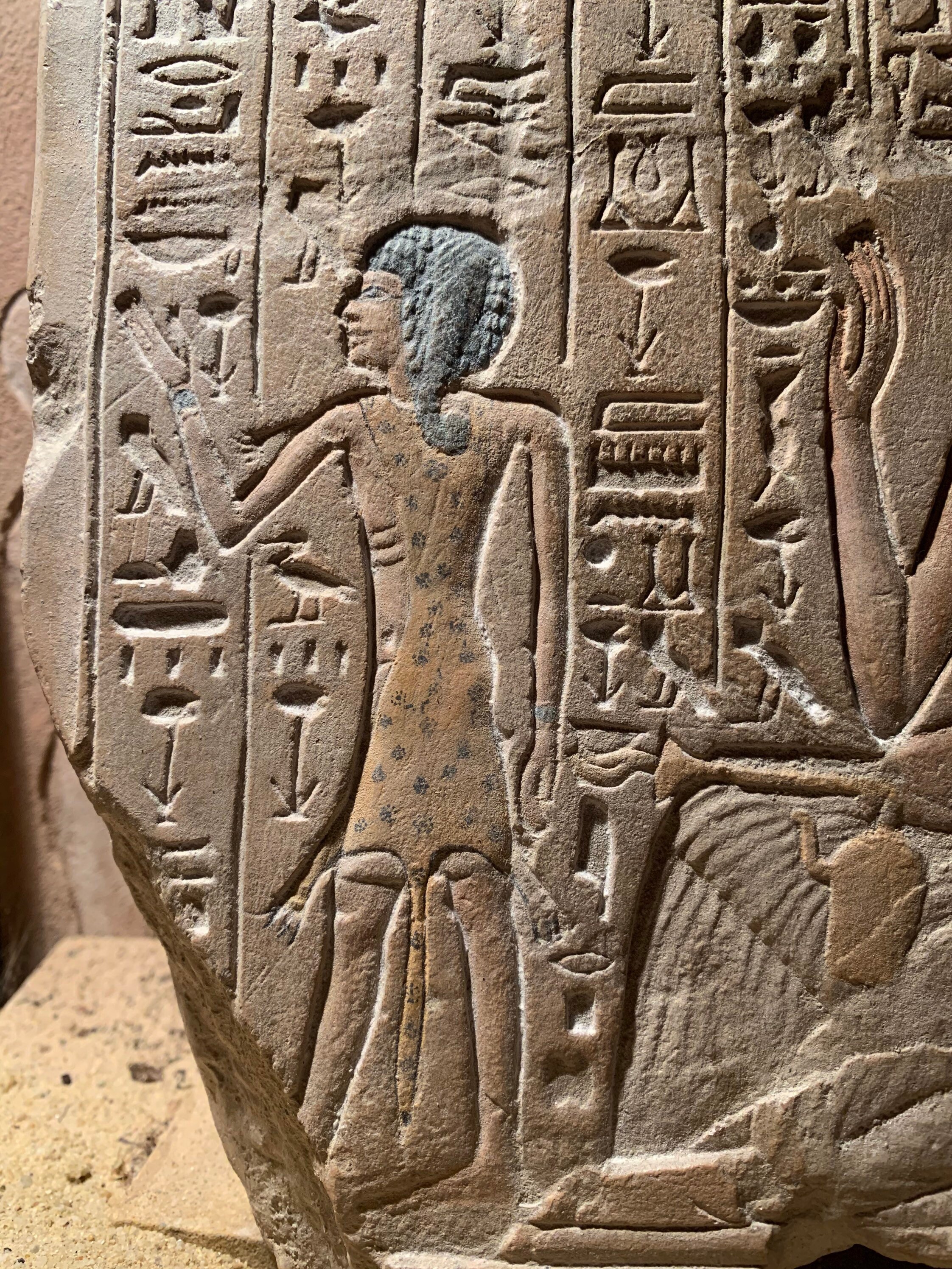 Egyptian art relief carving of Haitiay. Post Amarna sculpture. Ancient