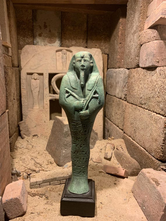 Egyptian statue ushabti figure of King Aspelta Nubian / Kushite dynastic period