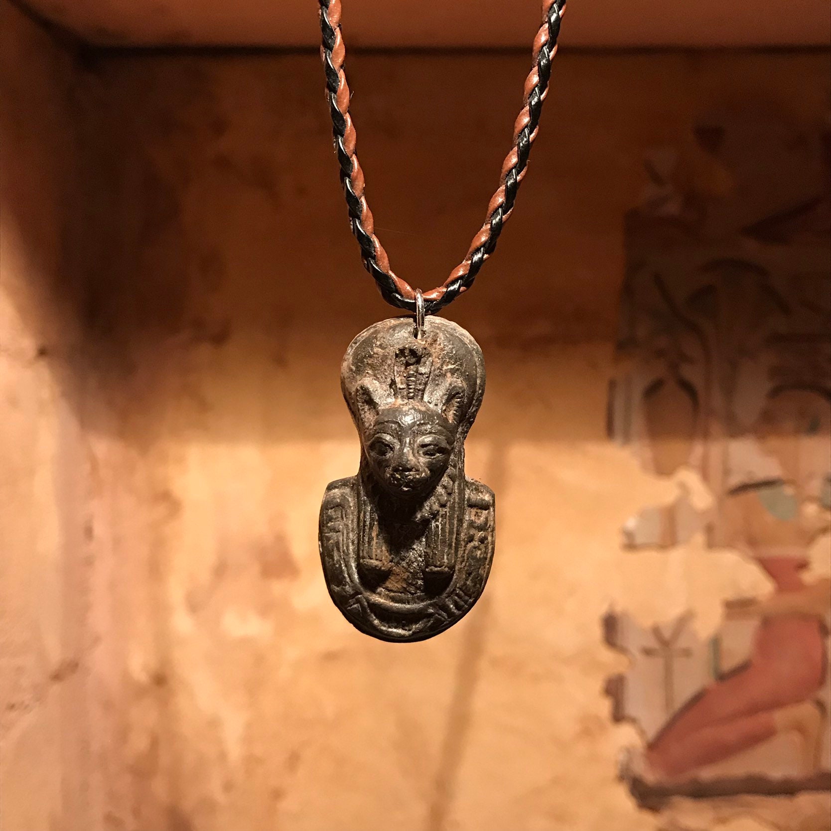 Bast / Bastet / Sekhmet Egyptian necklace Cat goddess of music
