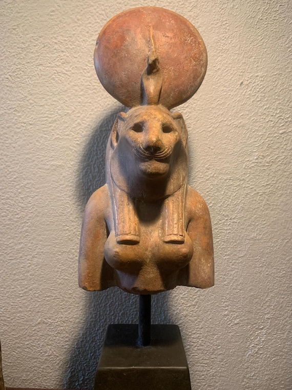 Egyptian Sekhmet statue / sculpture fragment replica - Goddess of power and might - Daughter of Ra - wife of Ptah