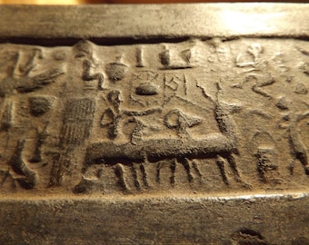 Sumerian / Mesopotamian cylinder seal impression Ascension of Etana - Annunaki / Ancient alien theory / chariot's of the gods