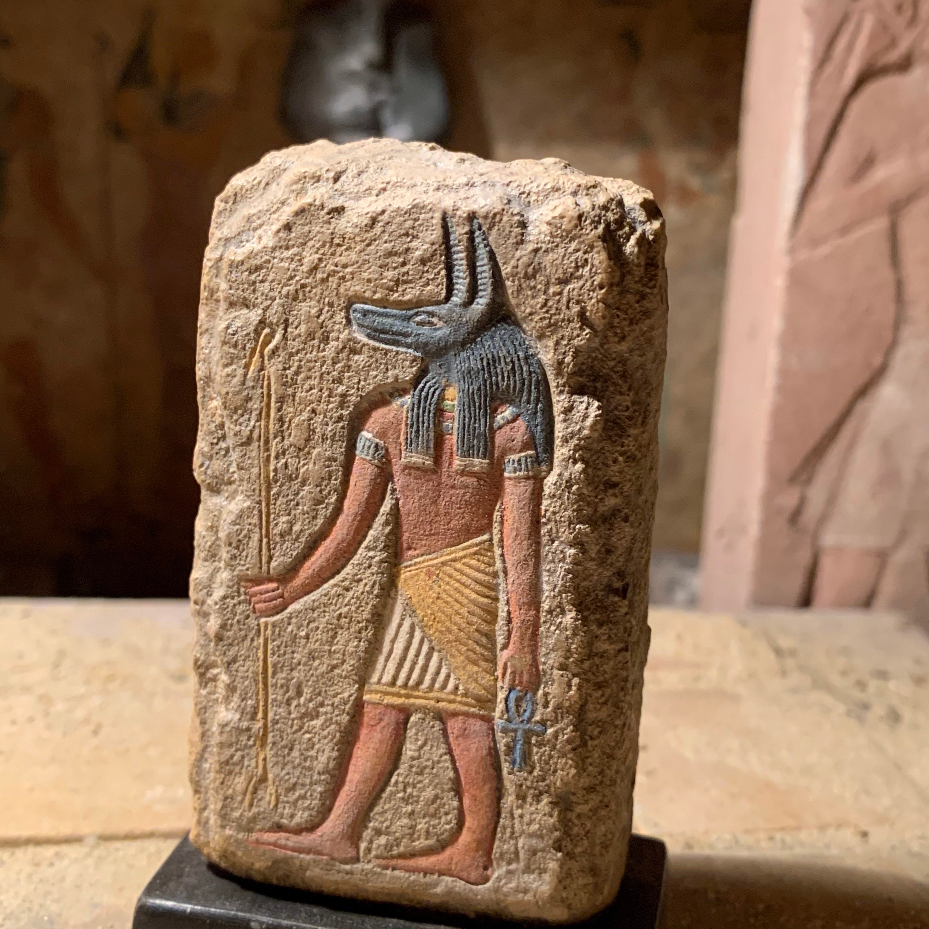 Egyptian Art Anubis A Relief Sculpture Of The Ancient Mummification
