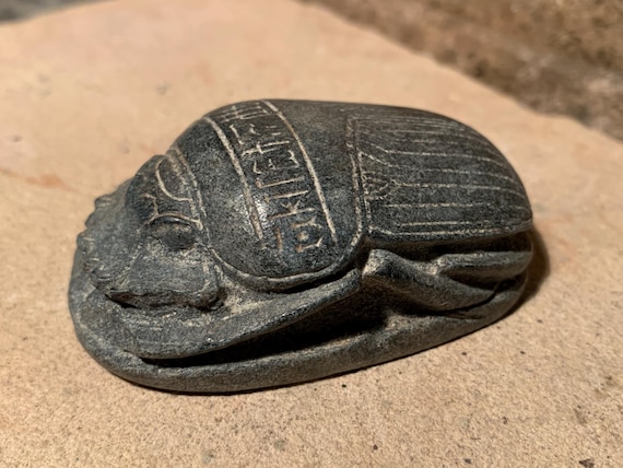 Egyptian art - Museum replica - New Kingdom heart scarab amulet.