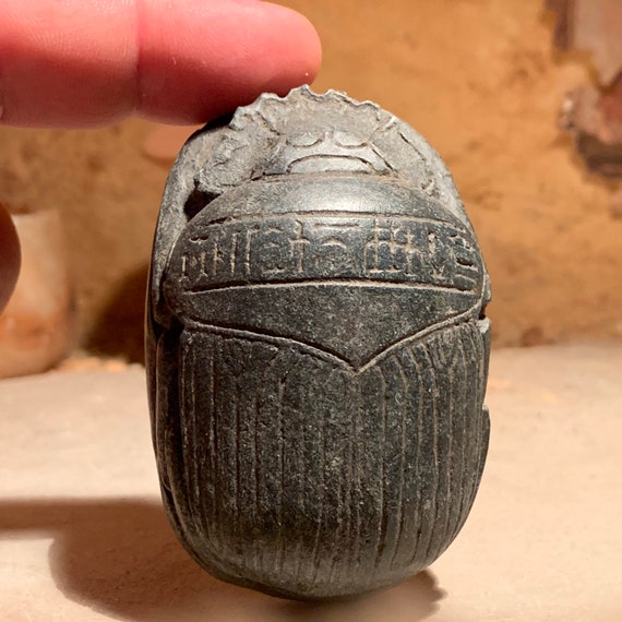 Egyptian art - Museum replica - New Kingdom heart scarab amulet.