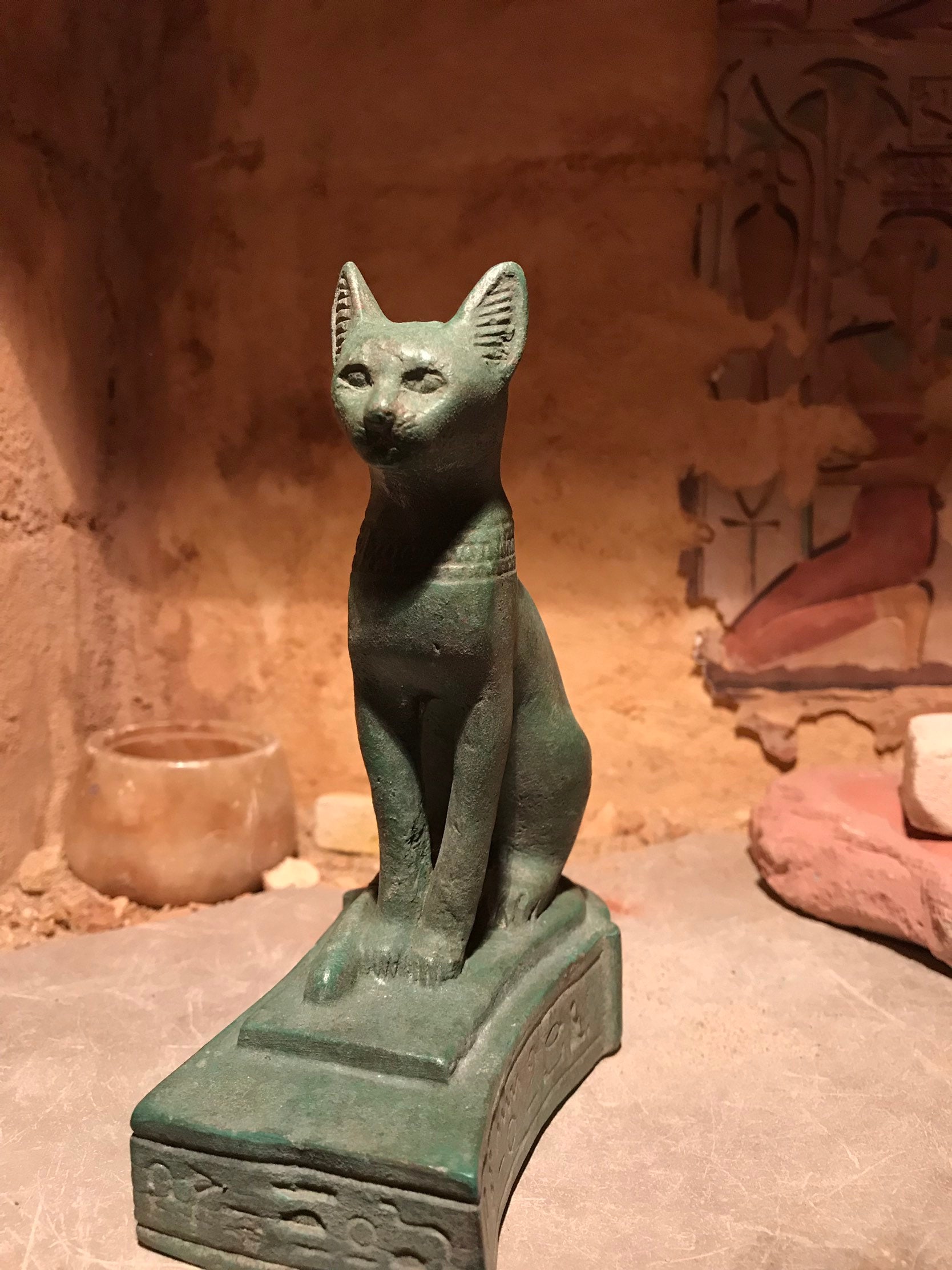 Egyptian Cat Statue Bast Bastet Goddess Of Music Dance Hunting