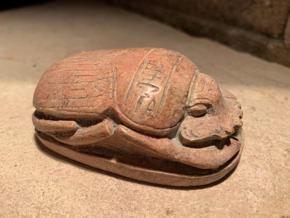 Egyptian art - Museum replica - New Kingdom heart scarab amulet.