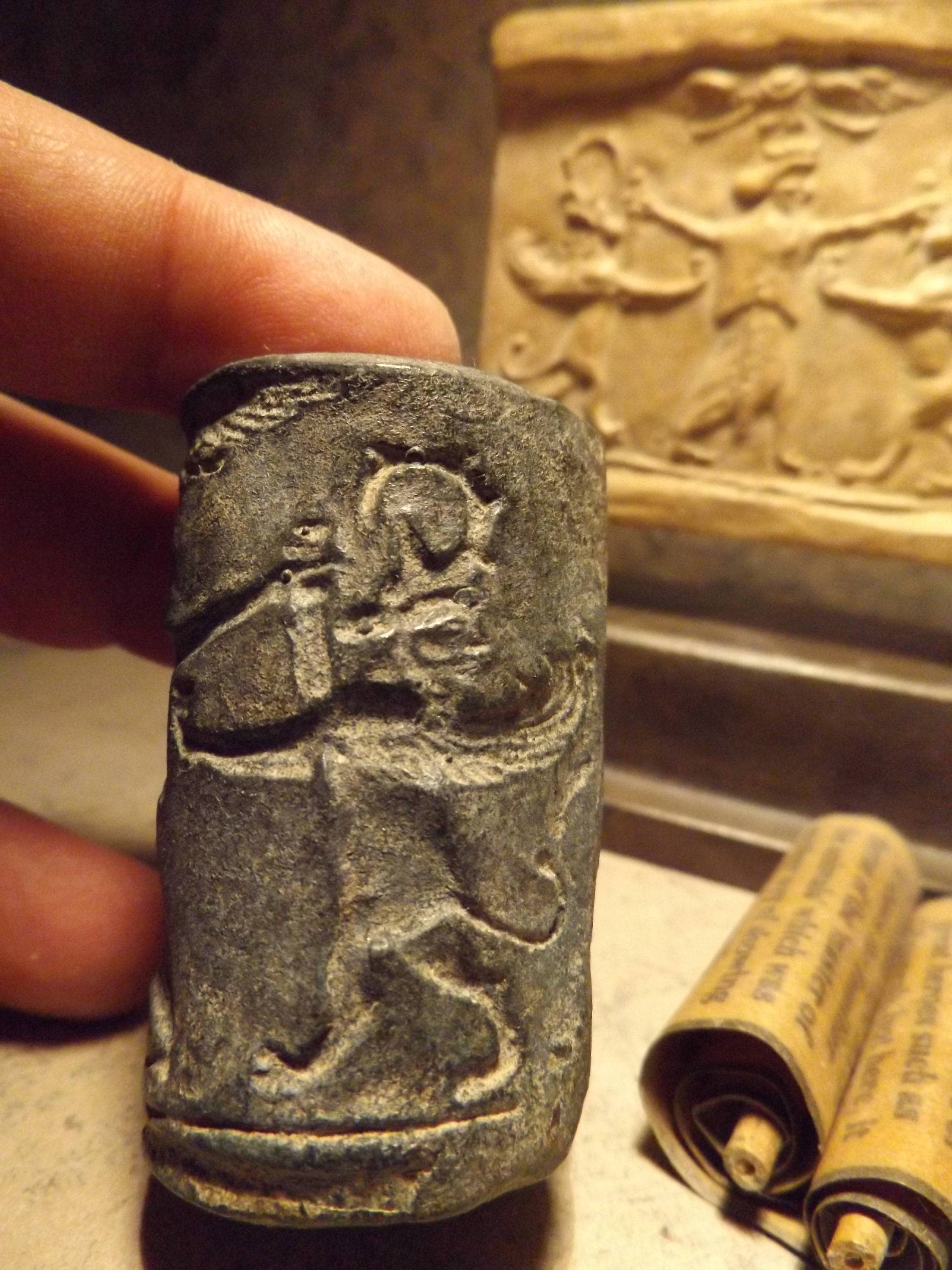 Mesopotamia / Persian cylinder seal & impression replica Achaemenid period