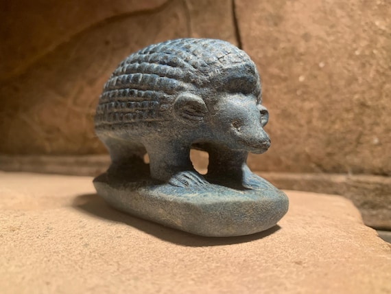 Egyptian statue / sculpture of a hedgehog - Egyptian mythology - Deity associated with medicine, regeneration and protection