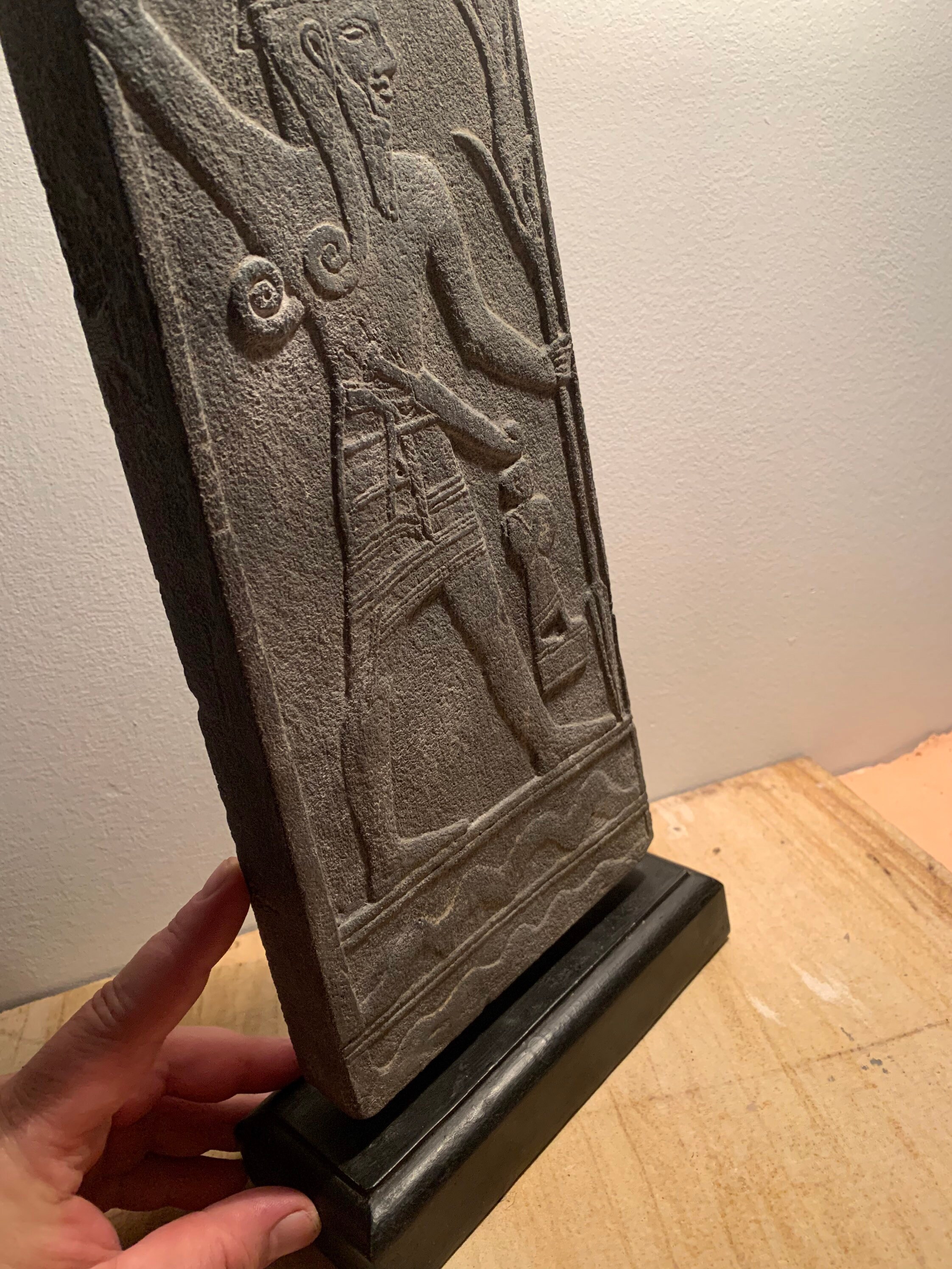 Ba’al / Baal relief carving. God of storms, thunder and lightning