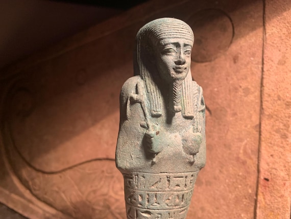 Egyptian statue - Museum replica Ushabti / Shabti mummy figure 26th dynasty