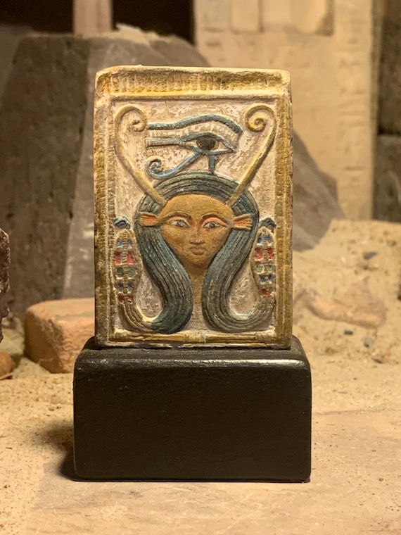 Egyptian sculpture of the goddess of love - Hathor / Het-hur A beloved deity of music, dance & mothers.