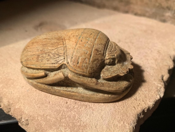 Egyptian art - Museum replica - New Kingdom heart scarab amulet.