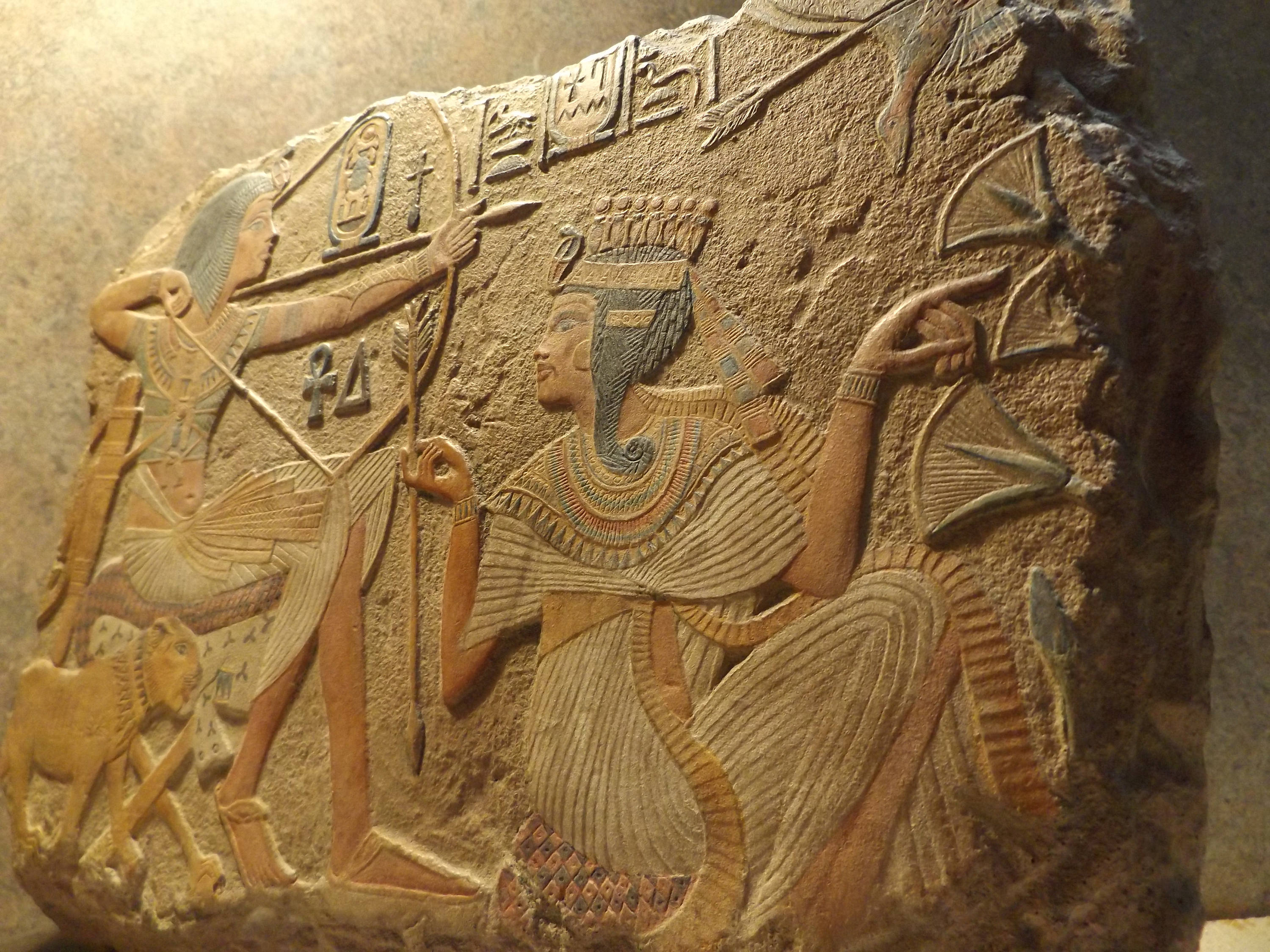 Egyptian Art / Relief Sculpture Tutankhamun / Tutankhamen & his Queen