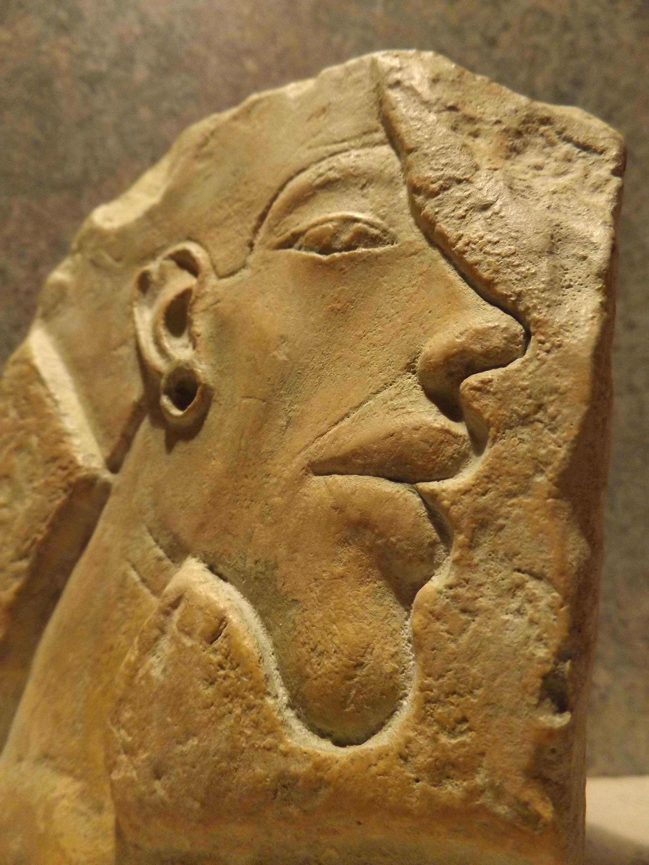 Egyptian art / sculpture Akhenaten relief carving replica. Ancient