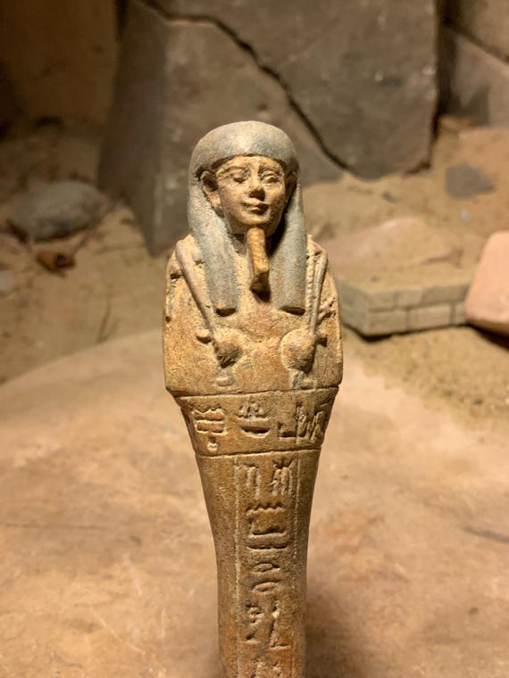 Egyptian statue Ushabti / Shabti mummy figure replica for work in the afterlife