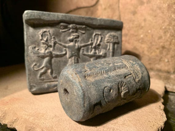 Mesopotamia / Persian cylinder seal & impression replica Achaemenid period