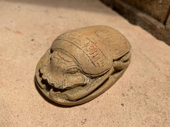 Egyptian art - Museum replica - New Kingdom heart scarab amulet.
