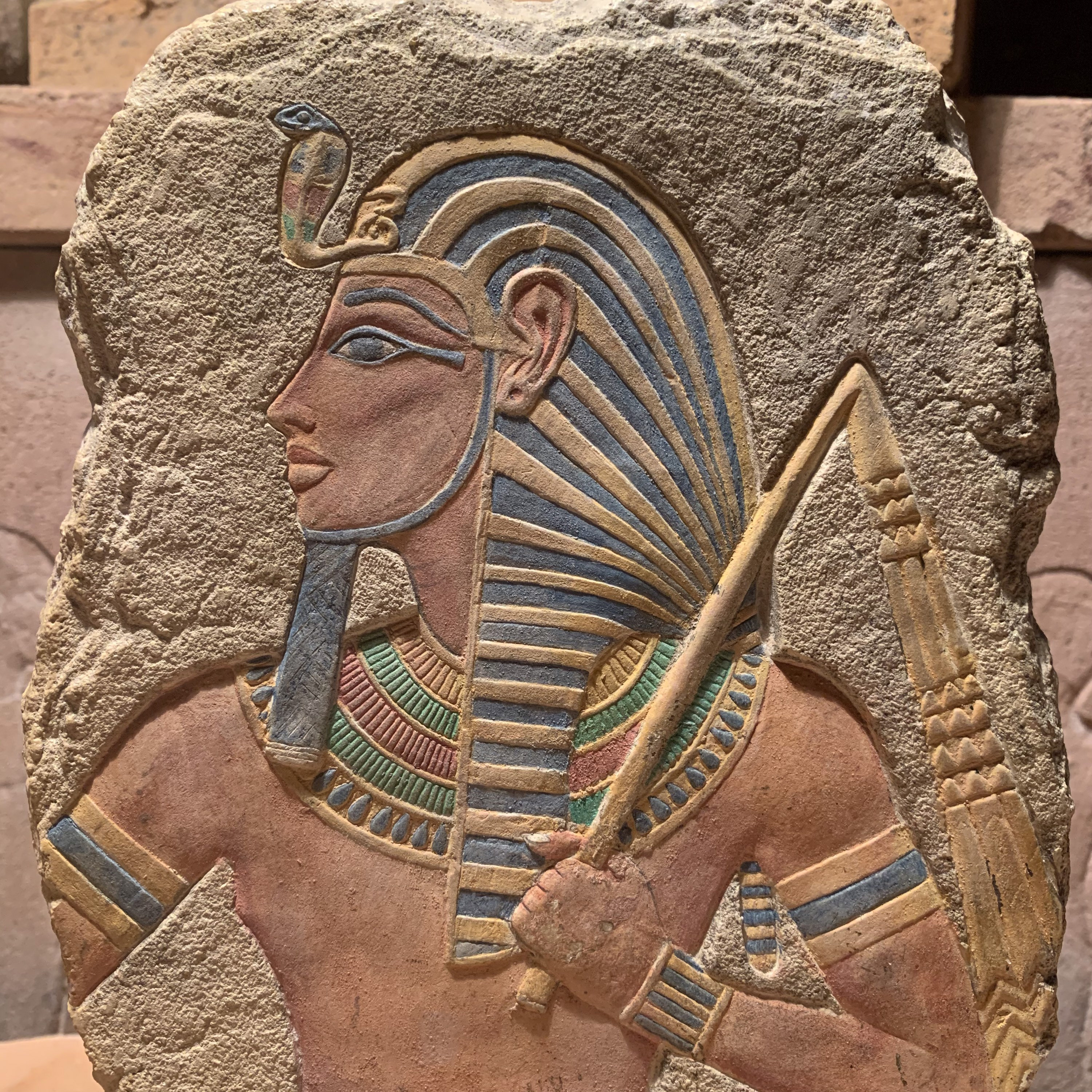 Tutankhamun Egyptian sculpture / art King Tut / Tutankhamen relief