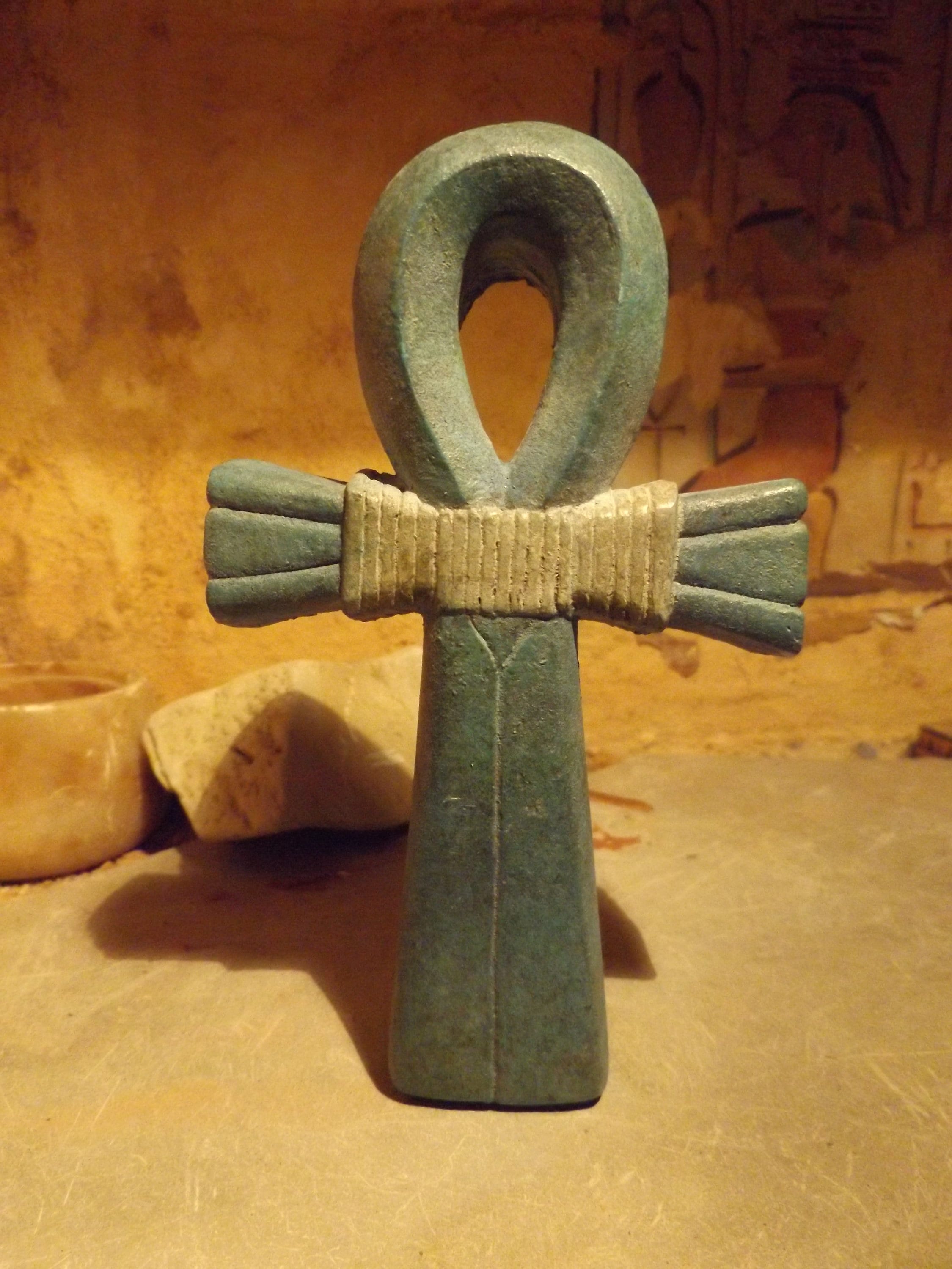 Egyptian Ankh art sculpture Kemetic talisman