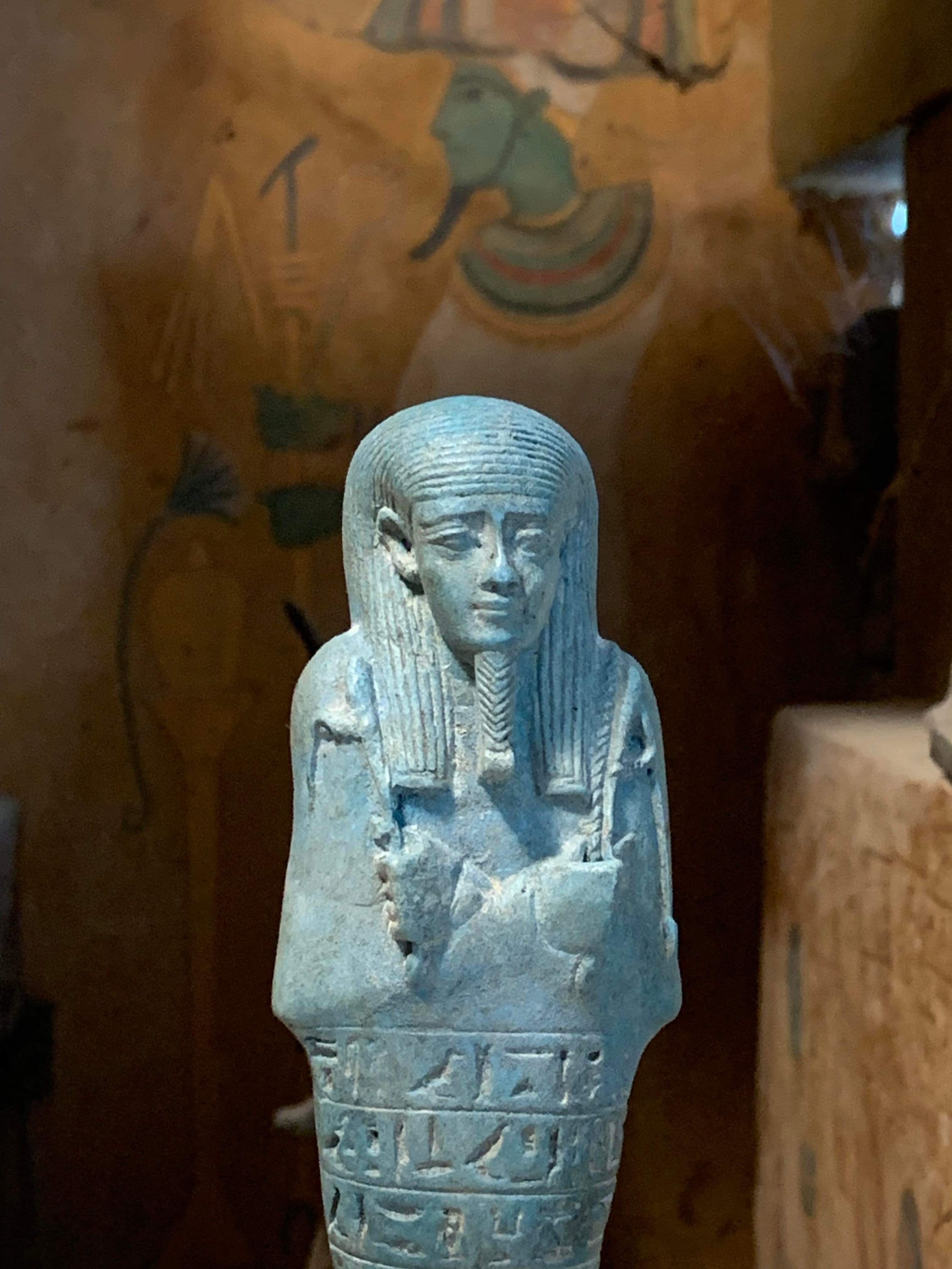 Egyptian statue Museum replica Ushabti / Shabti mummy figure 26th dynasty