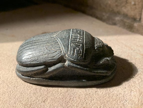 Egyptian art - Museum replica - New Kingdom heart scarab amulet.
