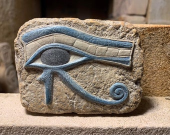 Egyptian Art - Eye of Horus amulet. Ancient Egypt carving / Sculpture