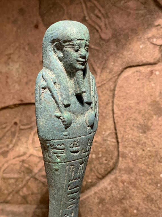 Egyptian statue Ushabti / Shabti mummy figure replica for work in the afterlife