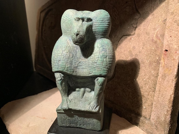 Egyptian statue / sculpture of the god of wisdom and writing - Thoth - Baboon