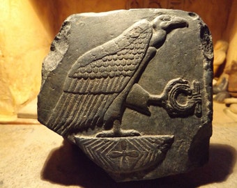 Egyptian art / sculpture relief of Nekhbet - Vulture goddess - Hierolglyph