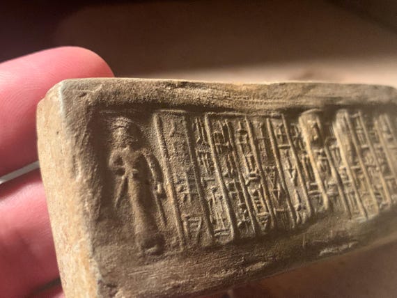 Mesopotamian cuneiform writing on cylinder seal impression - Kassite