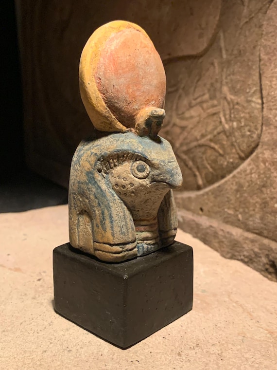 Egyptian statue / sculpture replica of Ra the sun god.