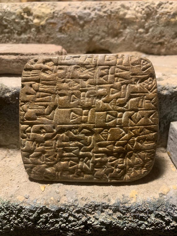 Sumerian cuneiform tablet - Shuruppak city property document. Ancient writing