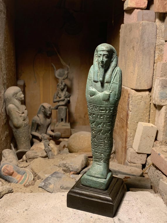 Egyptian statue -  Ushabti / Shabti figure replica. 26th dynasty sculpture.