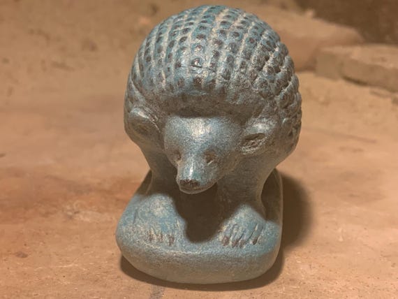Egyptian statue / sculpture of a hedgehog - Egyptian mythology - Deity associated with medicine, regeneration and protection