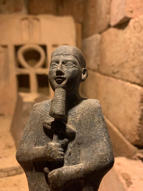 Egyptian statue replica of the creator God Ptah. Patron of arts & creativity.*