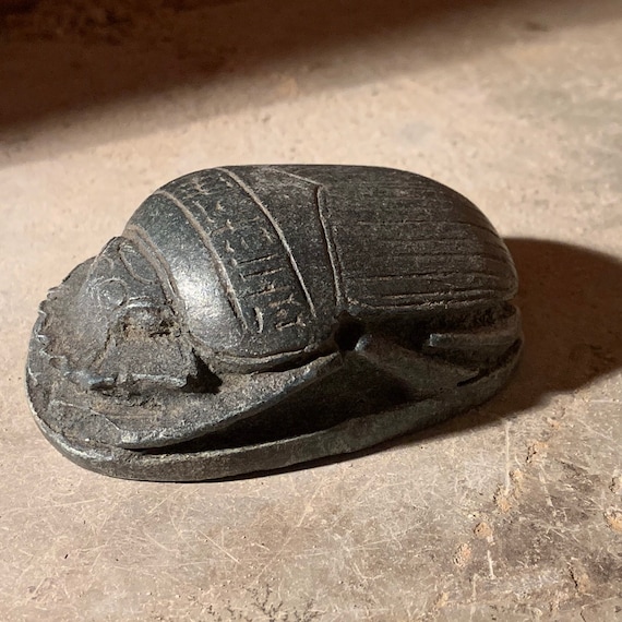 Egyptian art - Museum replica - New Kingdom heart scarab amulet.