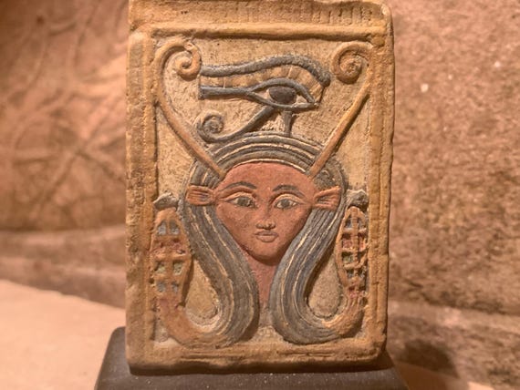 Egyptian sculpture of the goddess of love - Hathor / Het-hur A beloved deity of music, dance & mothers.